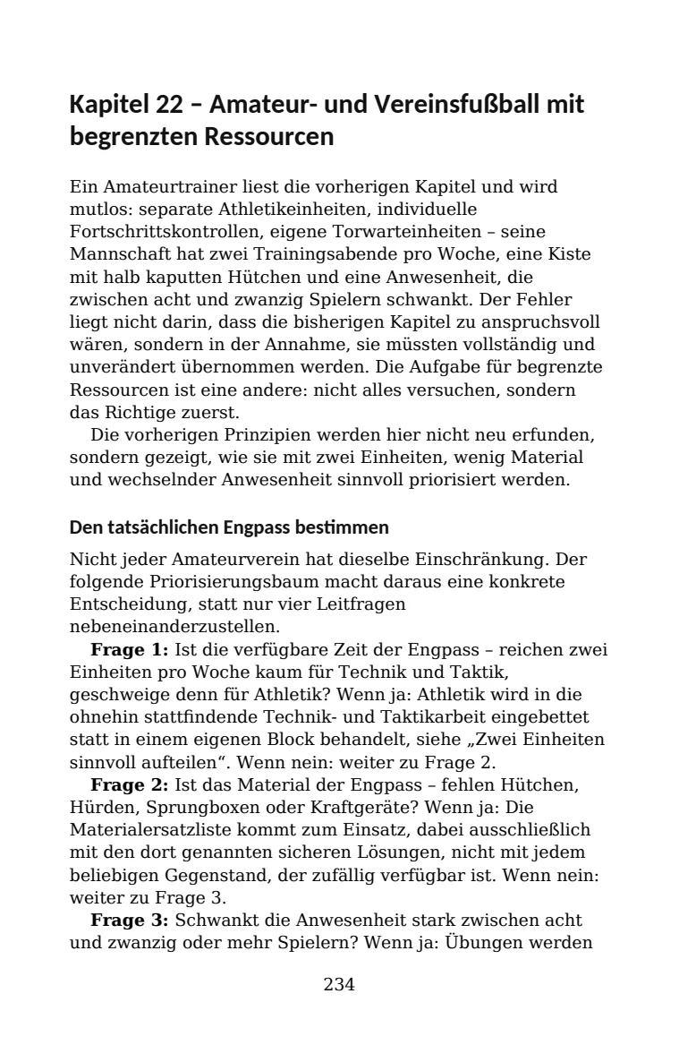 Originalseite 234: Einstieg in Amateur- und Vereinsfußball mit begrenzten Ressourcen